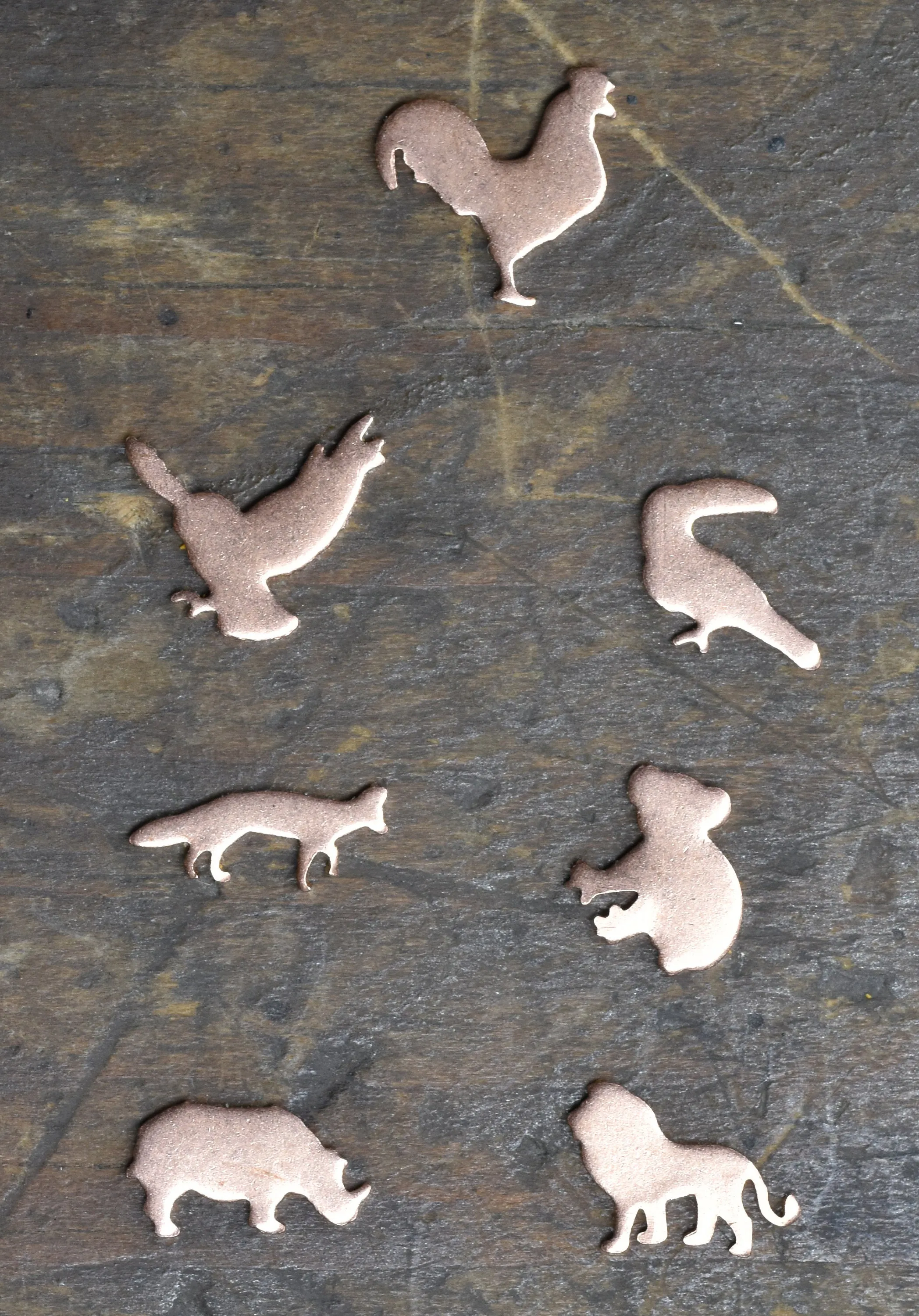 Tiny realistic rooster miniature blank for soldering