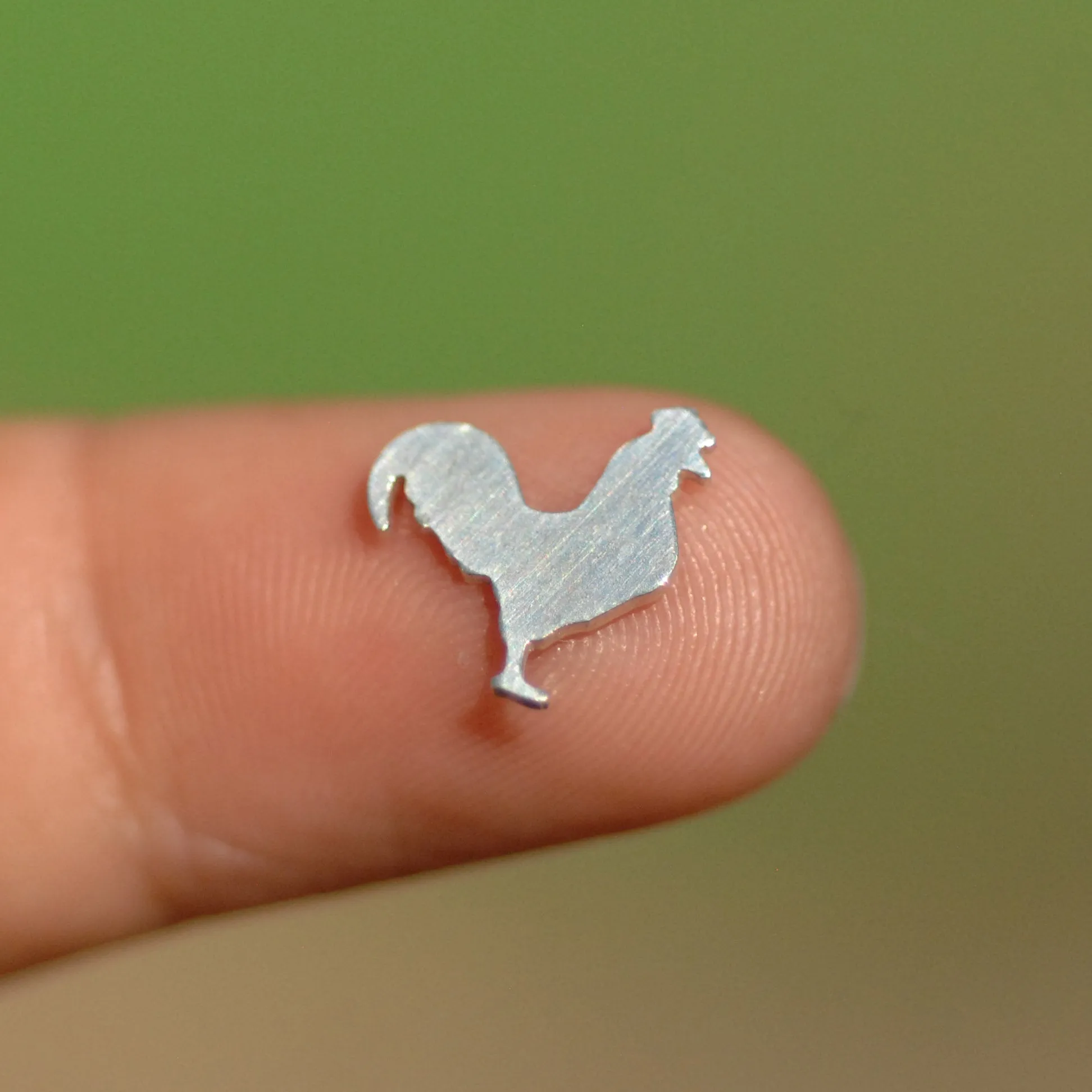 Tiny realistic rooster miniature blank for soldering