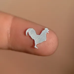 Tiny realistic rooster miniature blank for soldering