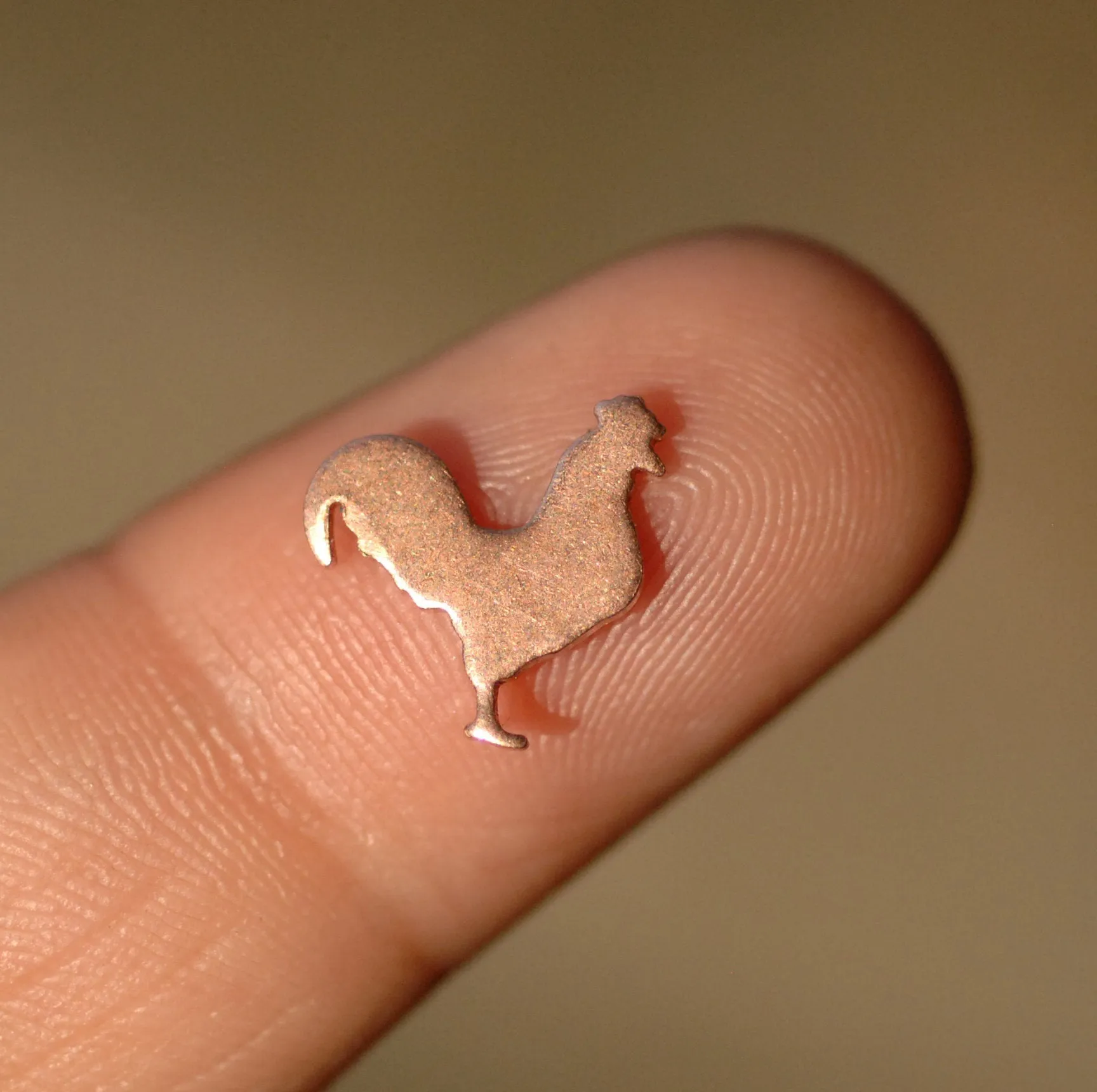 Tiny realistic rooster miniature blank for soldering