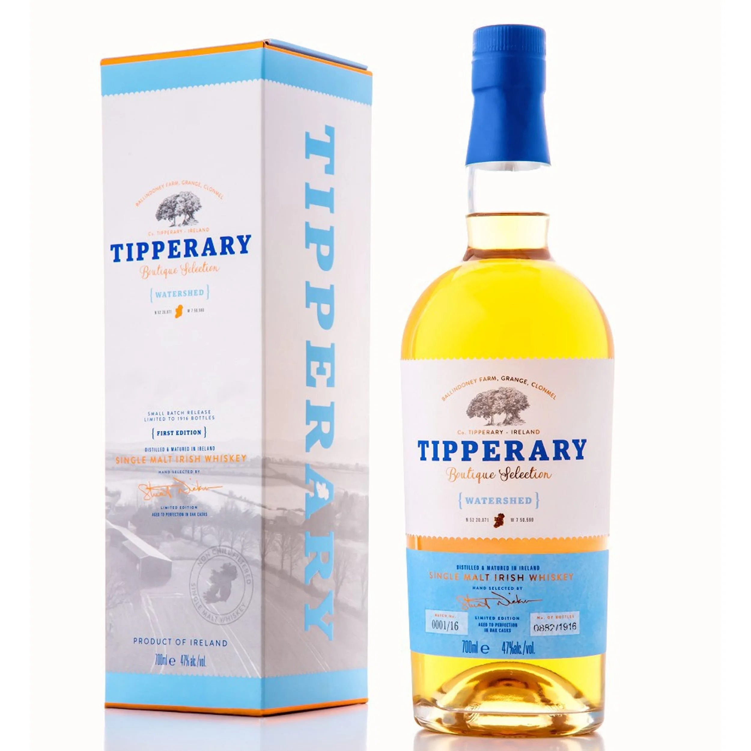 Tipperary Boutique Selection Watershed  Single Malt Water Whiskey Limited Edittion (Batch 003 ) 750 ml