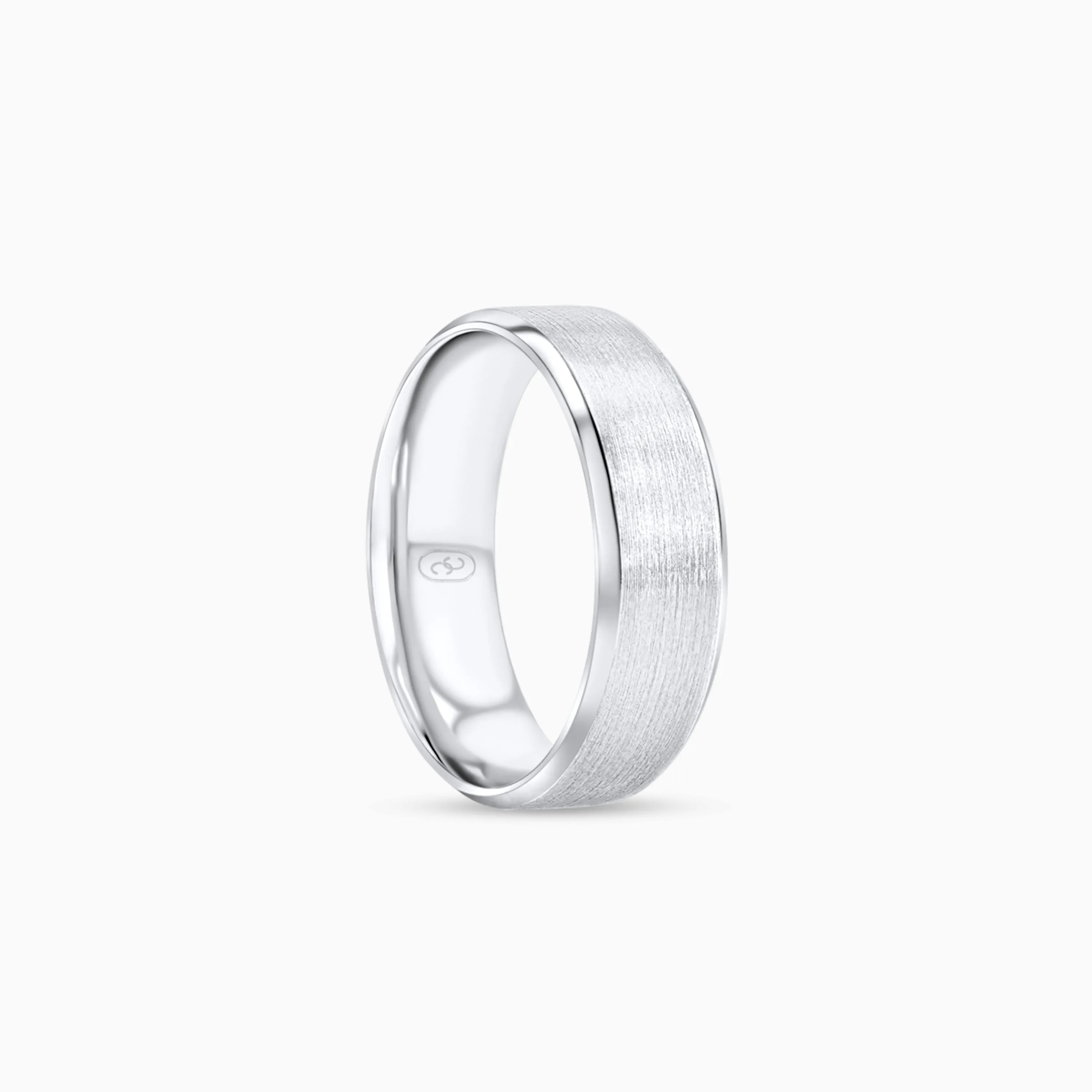 Titan Brushed Finish Men's Ring 6.5MM in 18K Solid Gold or Platinum
