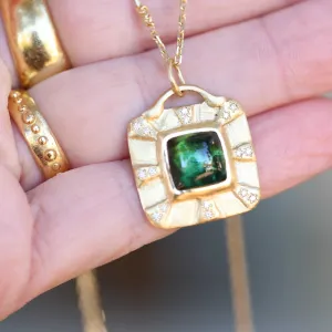 Tourmaline Cabochon Radiance Necklace - One of a Kind
