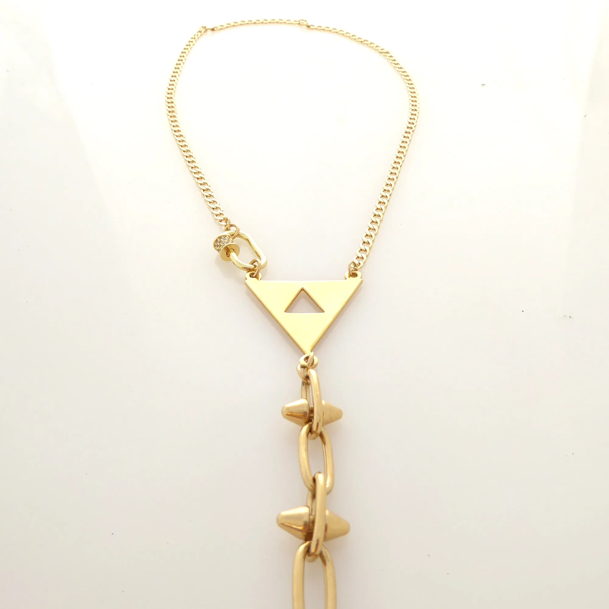 Triangular spike necklace