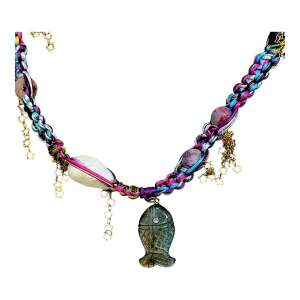 TROPICAL LABRADORITE GLOW STAR FISH ROCKSTAR NECKLACE