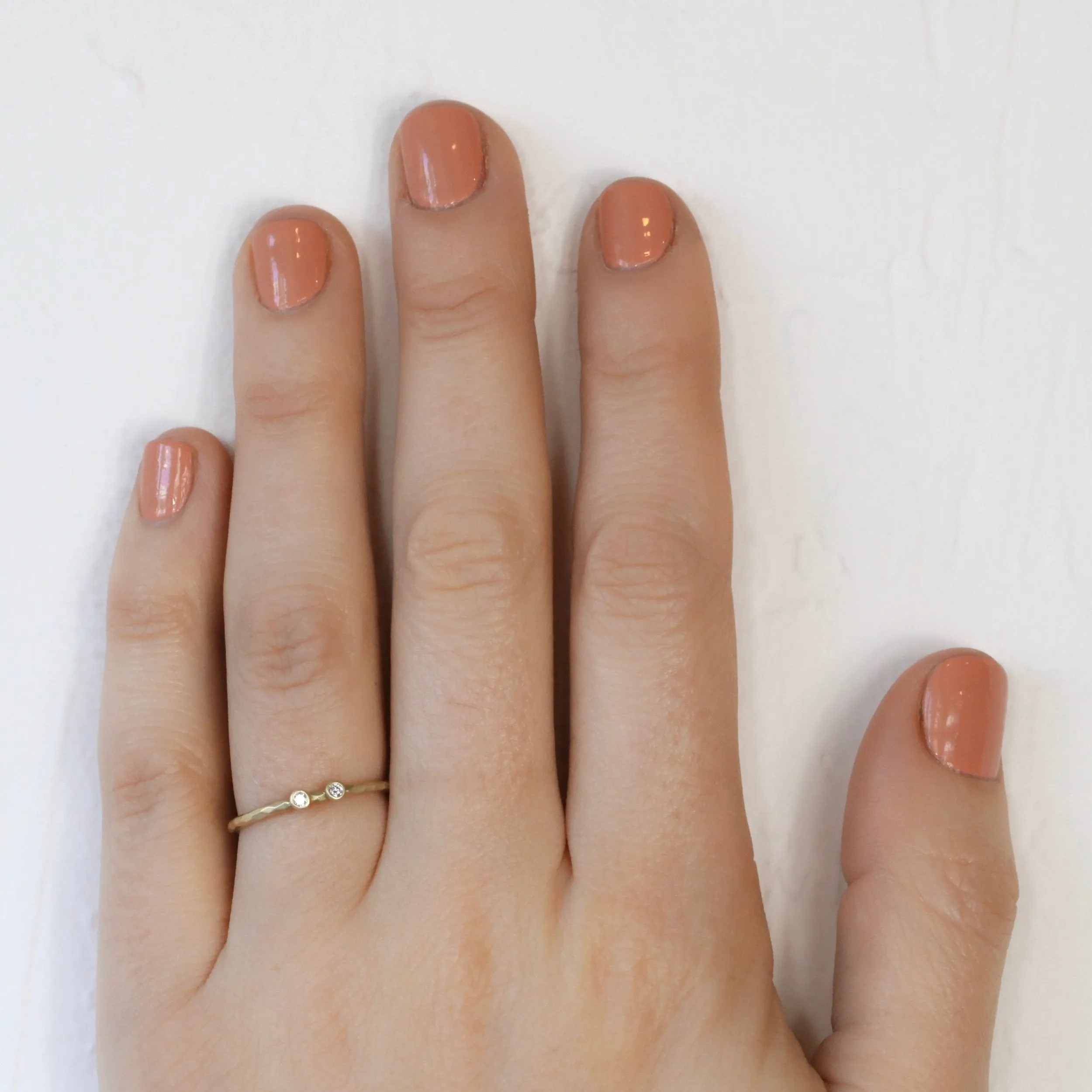 Two Diamond Facet Stacking Band