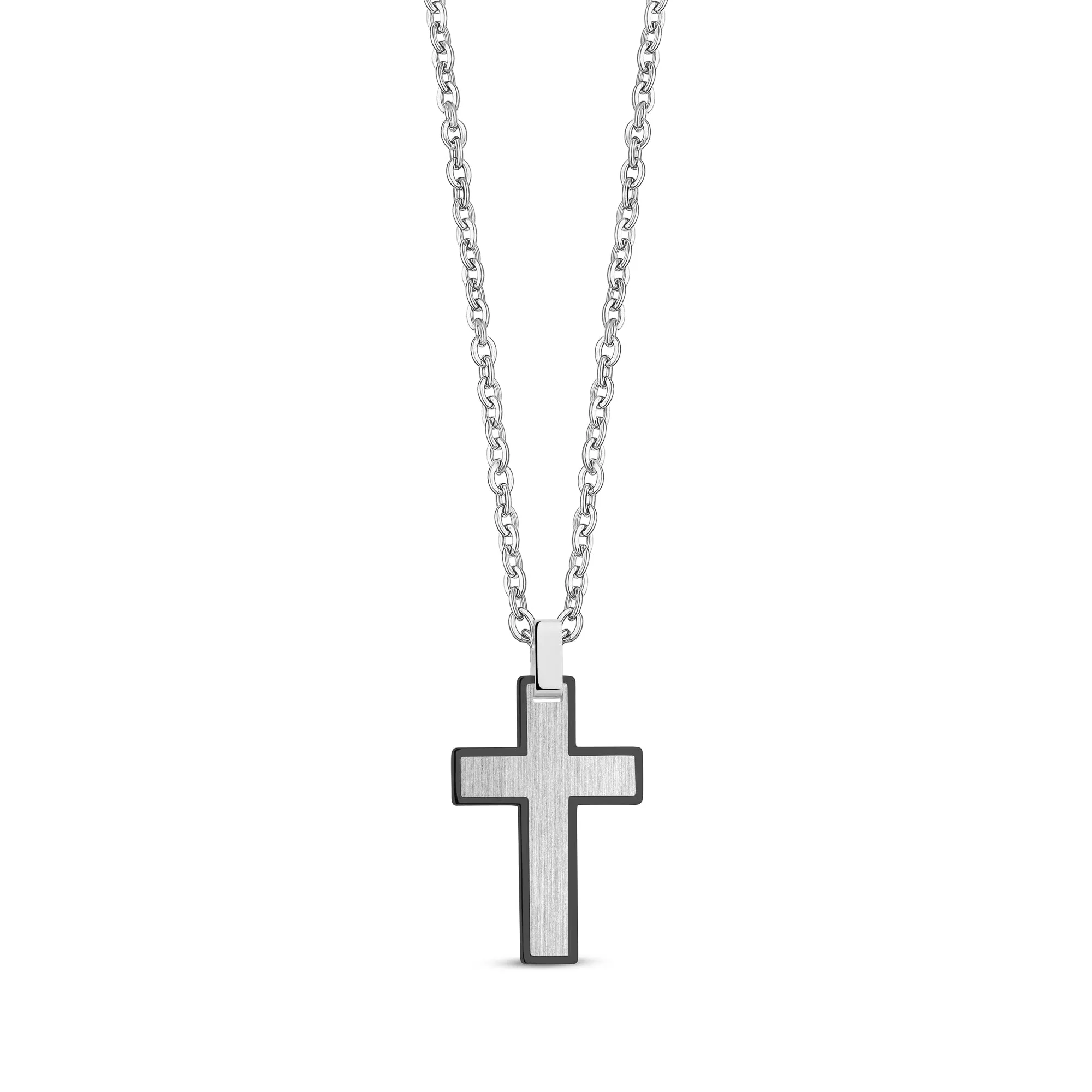 Two Tone Cross Pendant