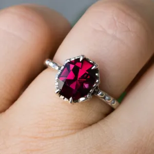 UMBALITE GARNET SILVER RING