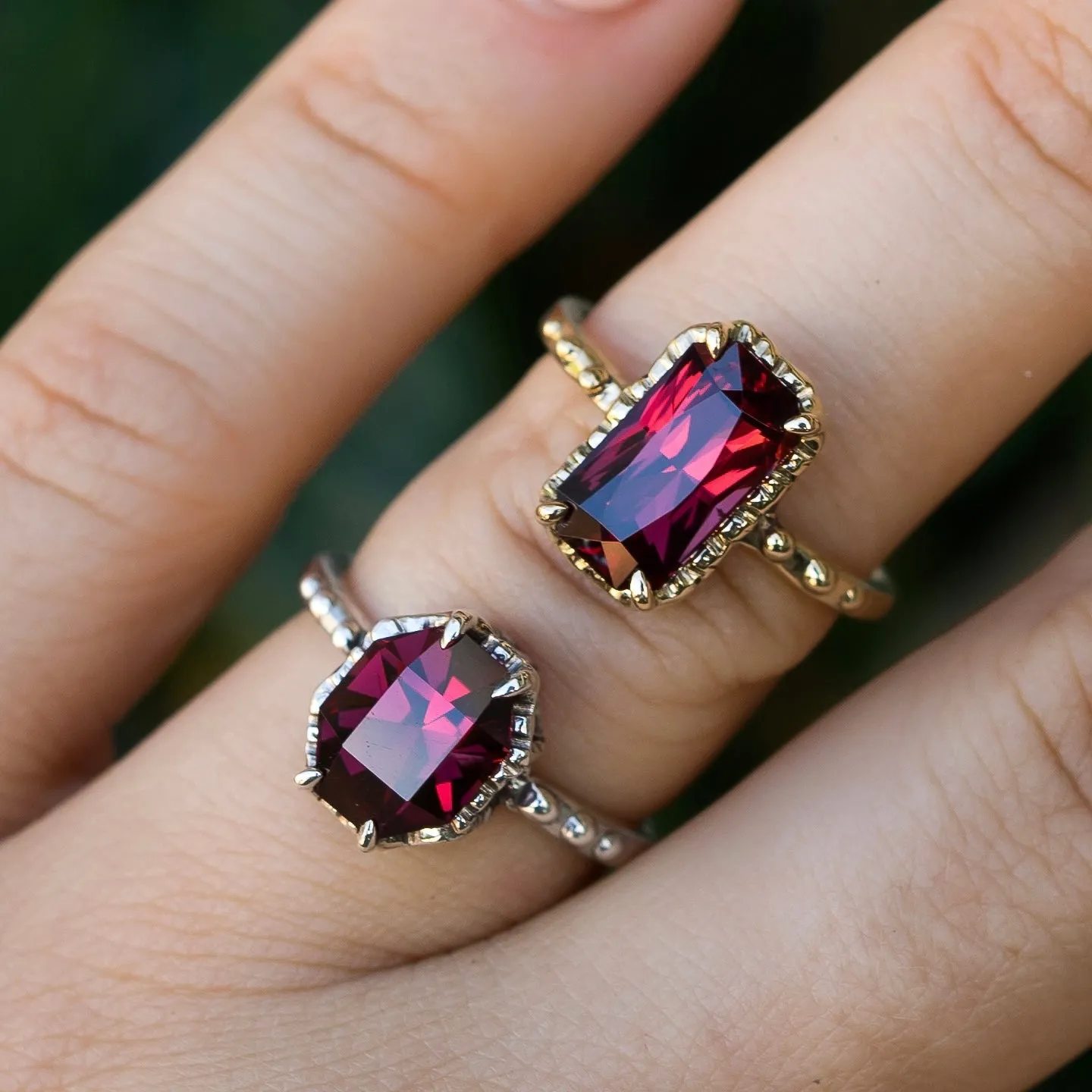 UMBALITE GARNET SILVER RING