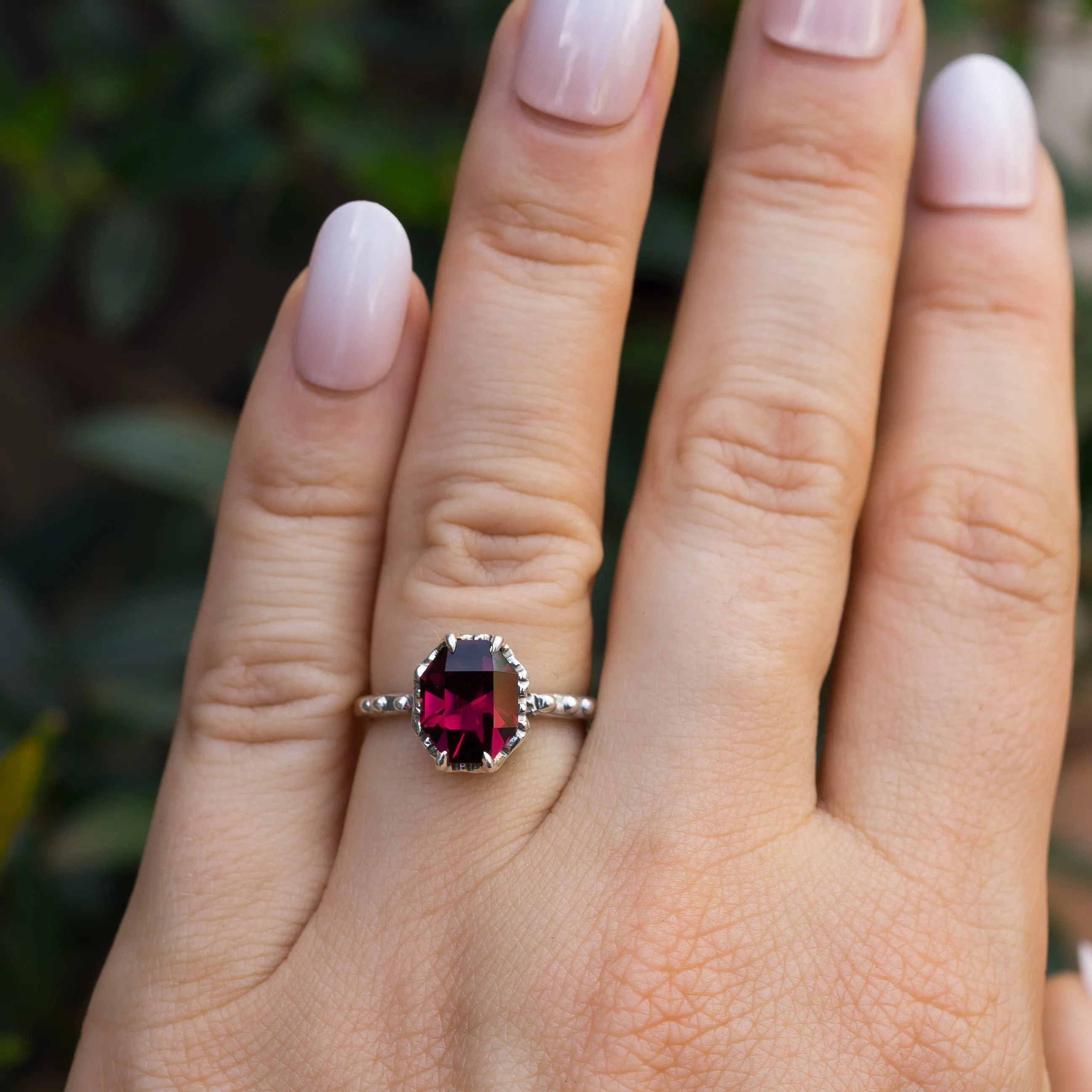 UMBALITE GARNET SILVER RING