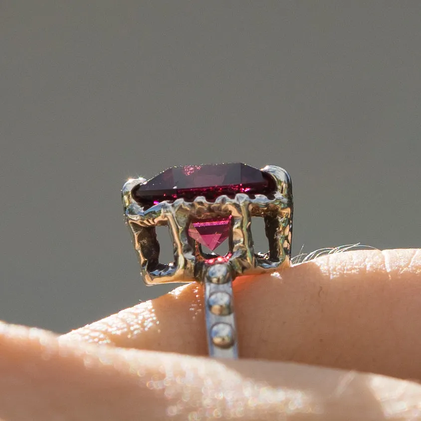 UMBALITE GARNET SILVER RING