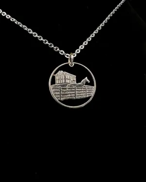 United States - Kentucky State Quarter Cut Coin Pendant