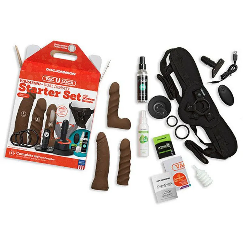 Vac-U-Lock - Vibrating Dual Density Starter Set - Vibrating With Wireless Remote