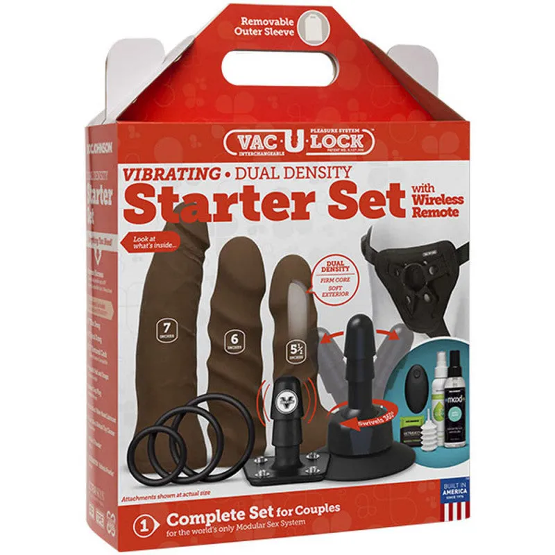Vac-U-Lock - Vibrating Dual Density Starter Set - Vibrating With Wireless Remote