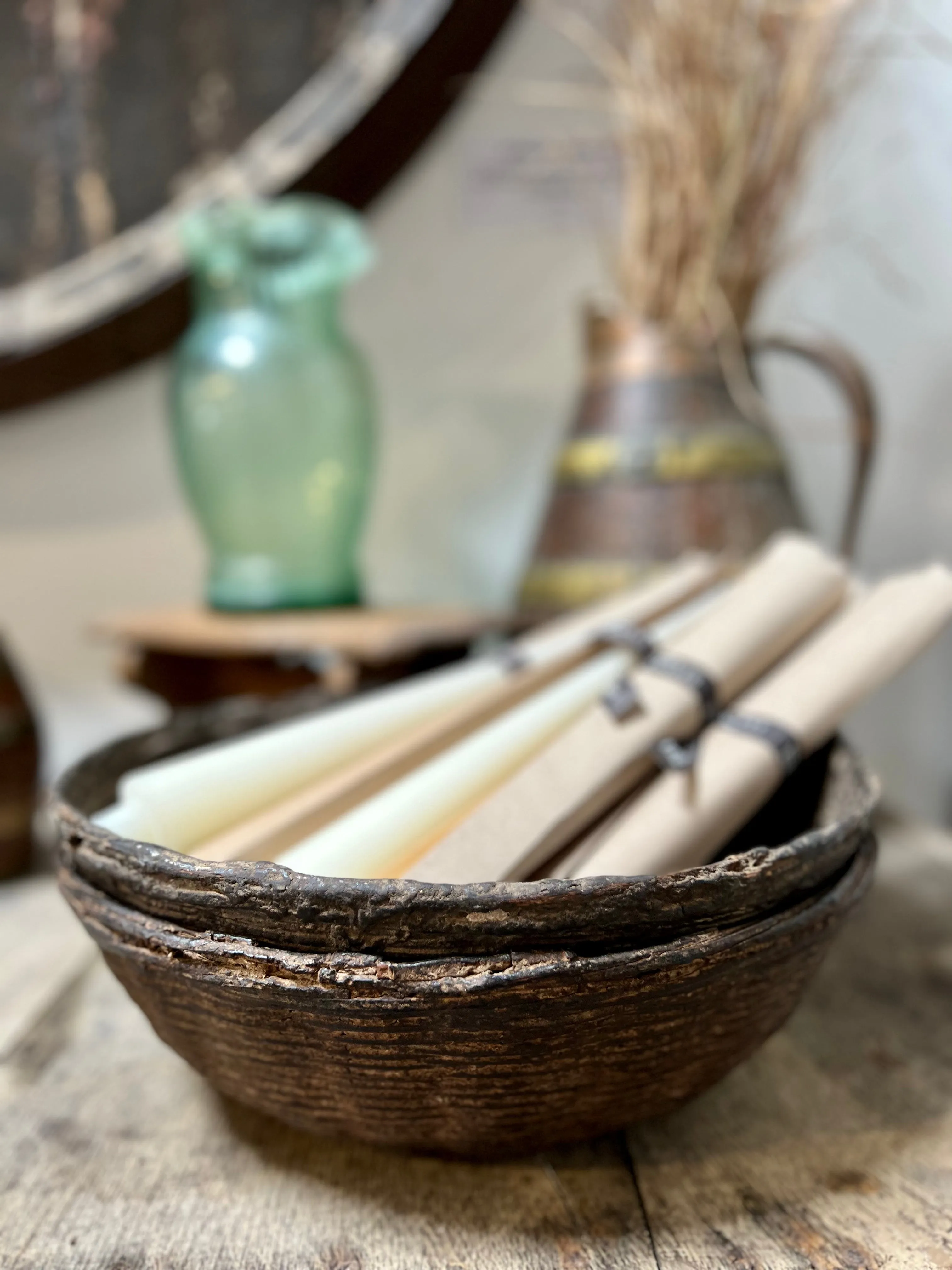 Vintage Tar Basket - Small