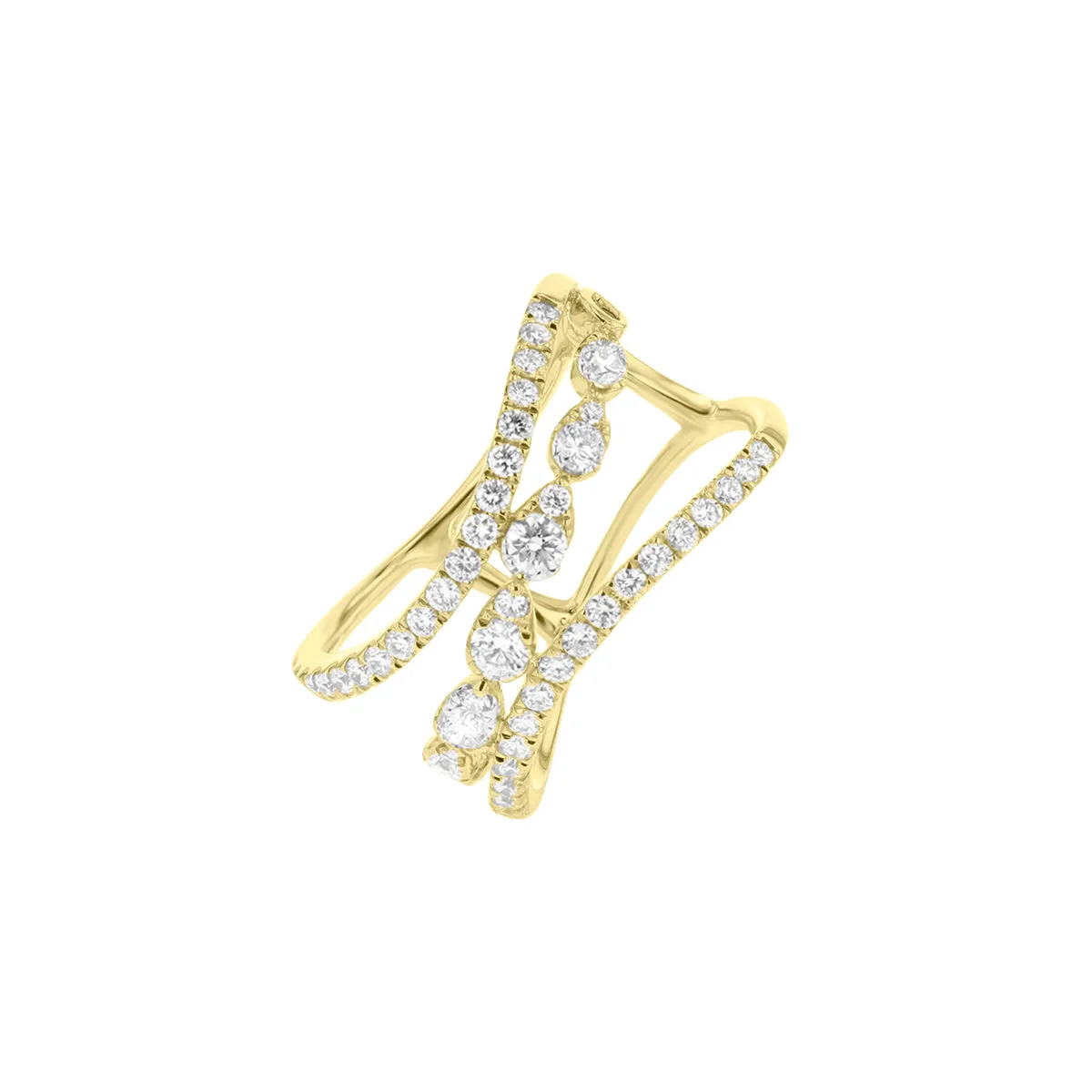 Wavy Diamond Ring