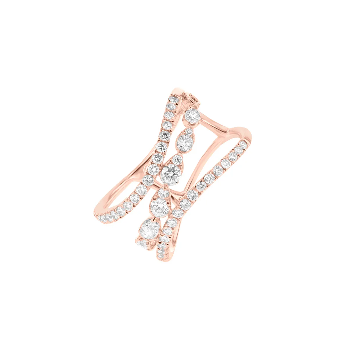 Wavy Diamond Ring