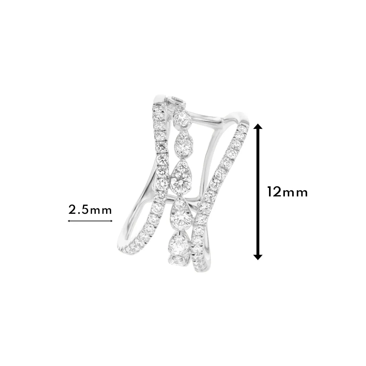 Wavy Diamond Ring