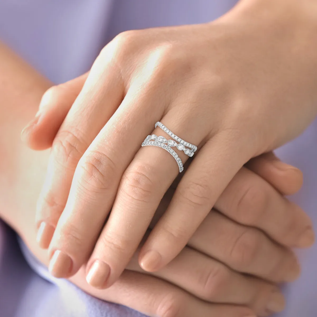 Wavy Diamond Ring