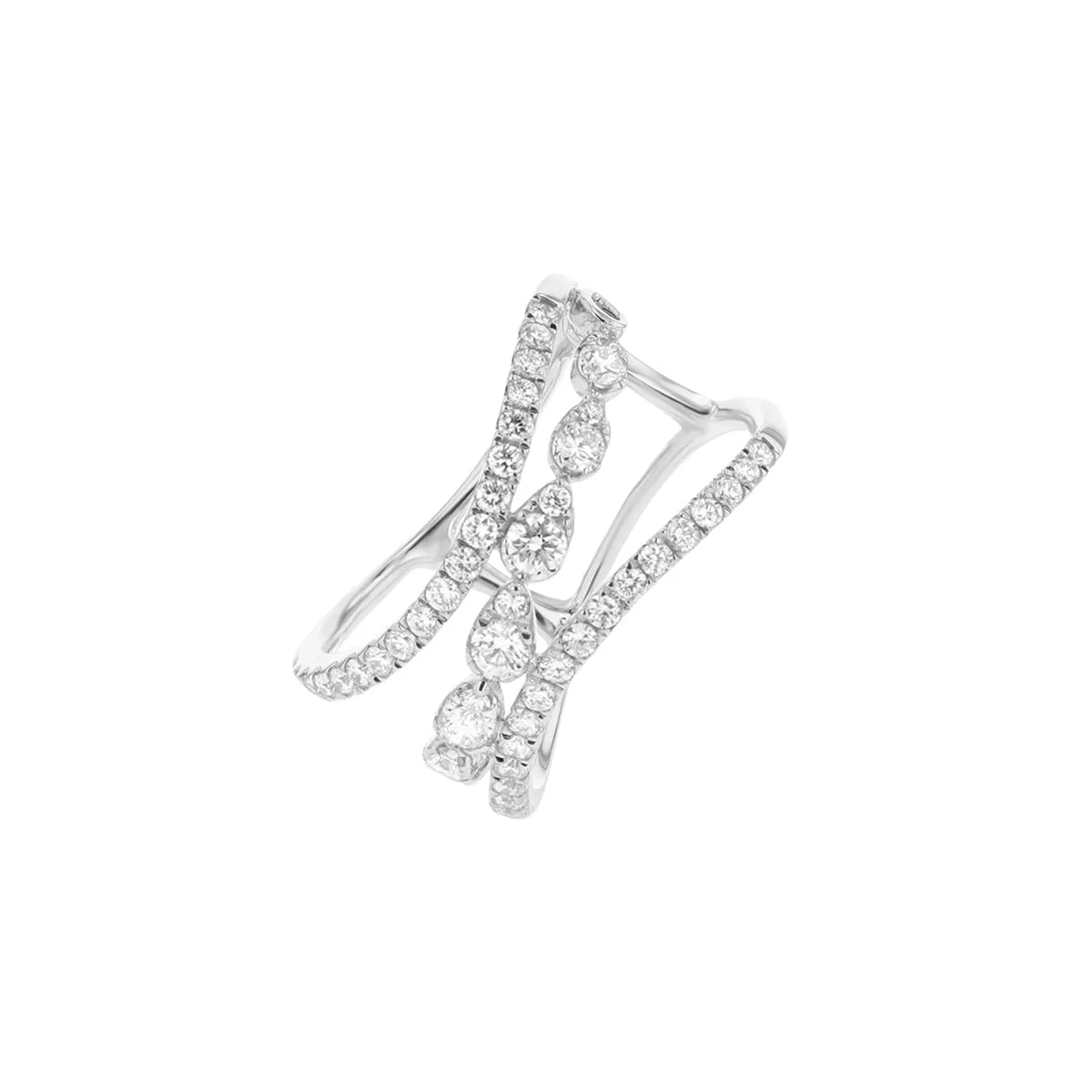 Wavy Diamond Ring