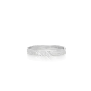Women's solid white gold ring