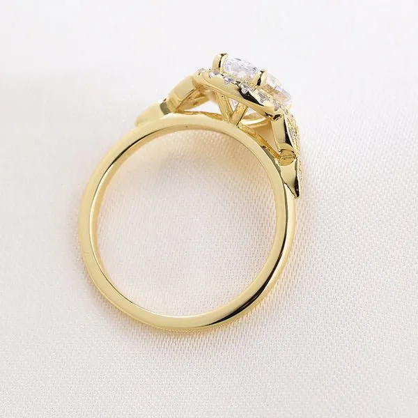Yellow Gold 2.0ct Oval Cut Engagement Ring
